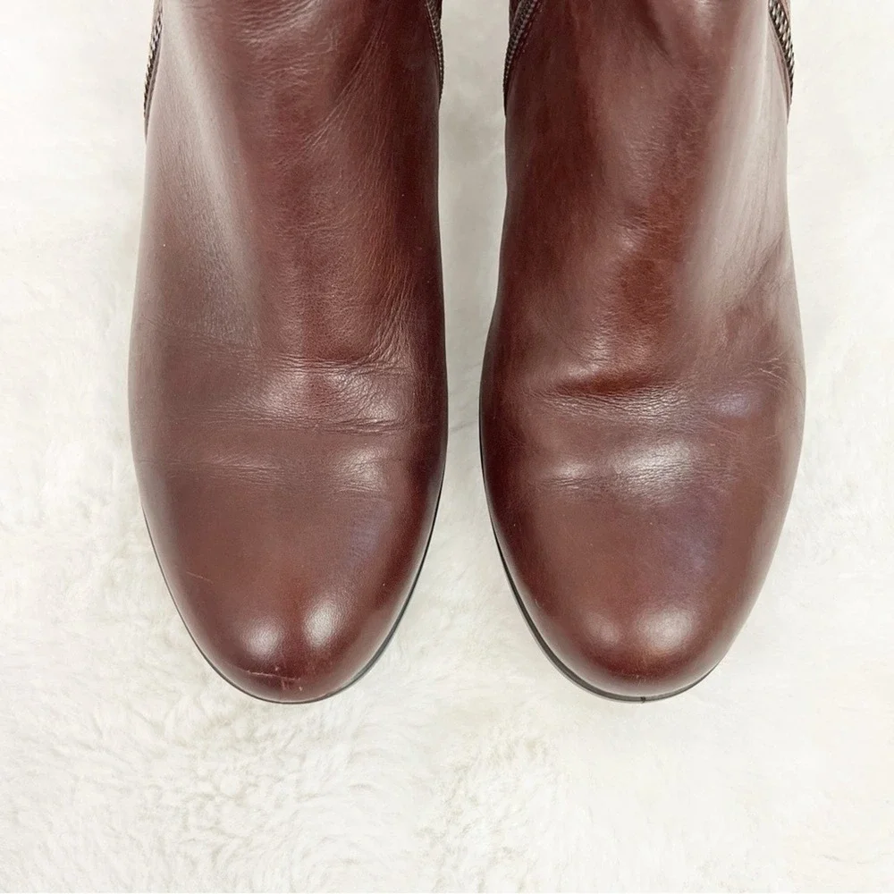 Ecco Brown Leather Ankle Boots